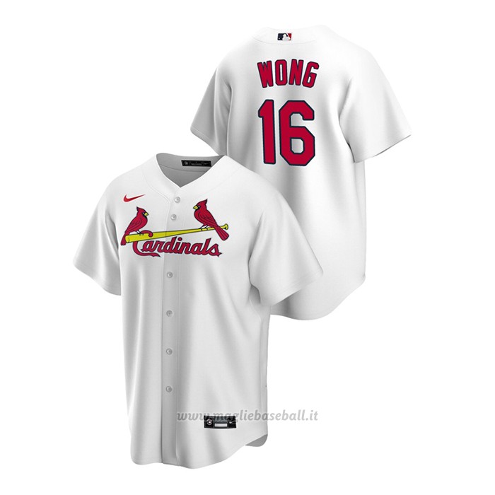Maglia Baseball Uomo St. Louis Cardinals Kolten Wong Replica Primera Bianco
